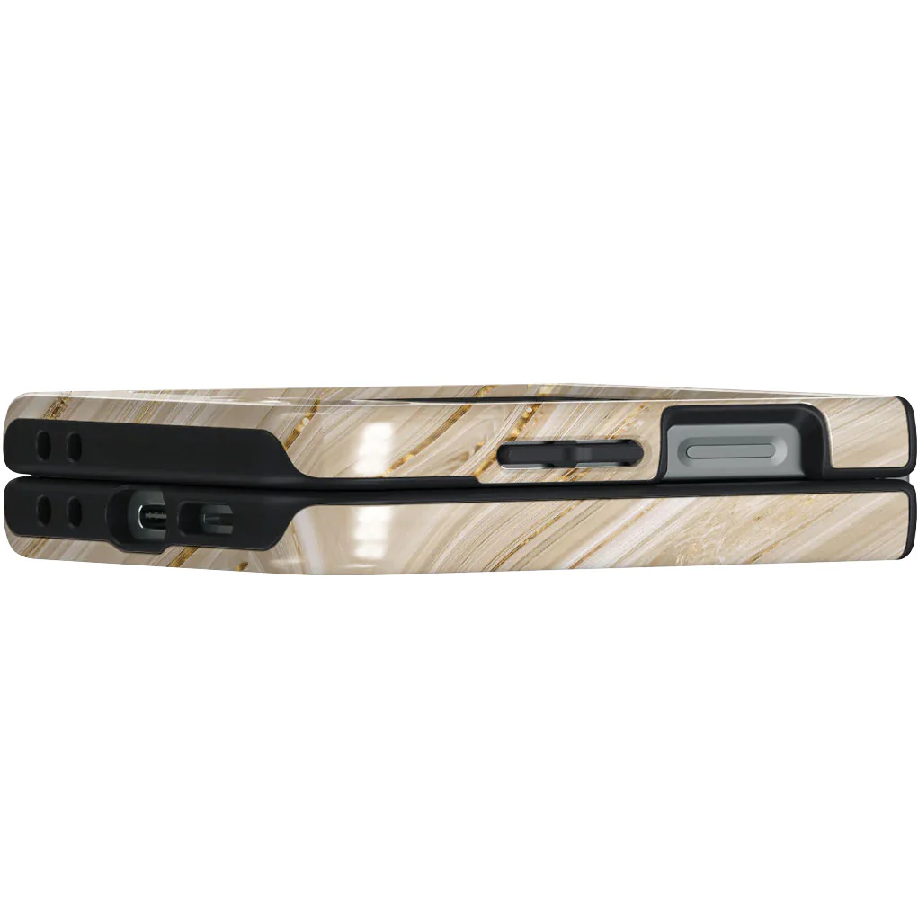 Handyhülle für Galaxy Z Flip7 FE / Z Flip6, Burga Full Glam Tough, Beige gemustert - Image 11