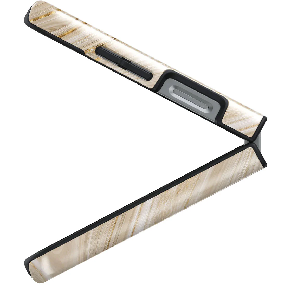 Handyhülle für Galaxy Z Flip7 FE / Z Flip6, Burga Full Glam Tough, Beige gemustert - Image 2
