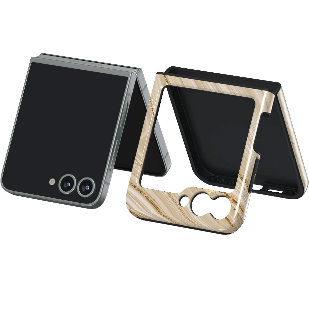 Handyhülle für Galaxy Z Flip7 FE / Z Flip6, Burga Full Glam Tough, Beige gemustert - Image 7