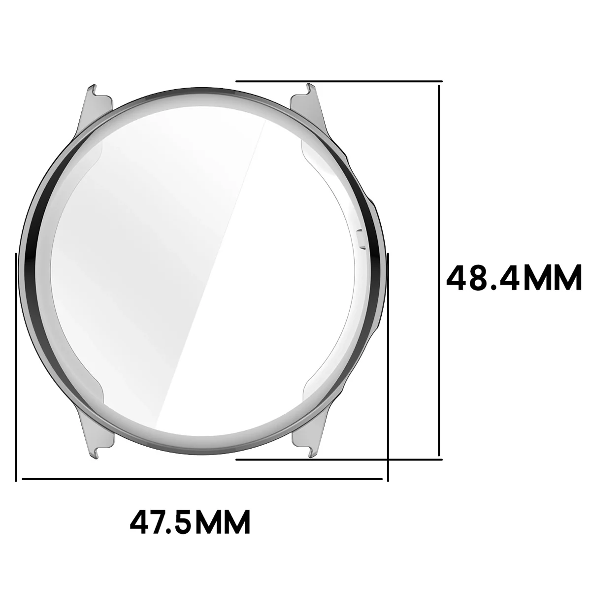 Schutzhülle für Garmin Venu 4 45 mm, Bizon Case Watch Felipe, Silbern - Image 2