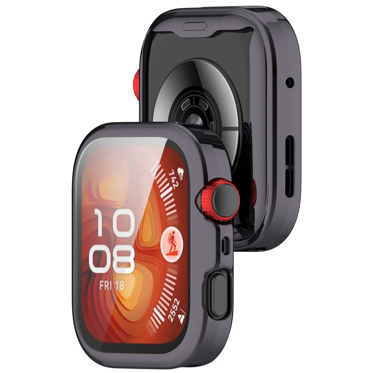 Schutzhülle für Huawei Watch Fit 4, Bizon Case Watch Felipe, Grau - Image 2