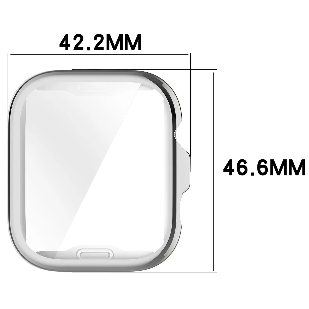 Schutzhülle für Huawei Watch Fit 4 Pro, Bizon Case Watch Felipe, Silbern - Image 2