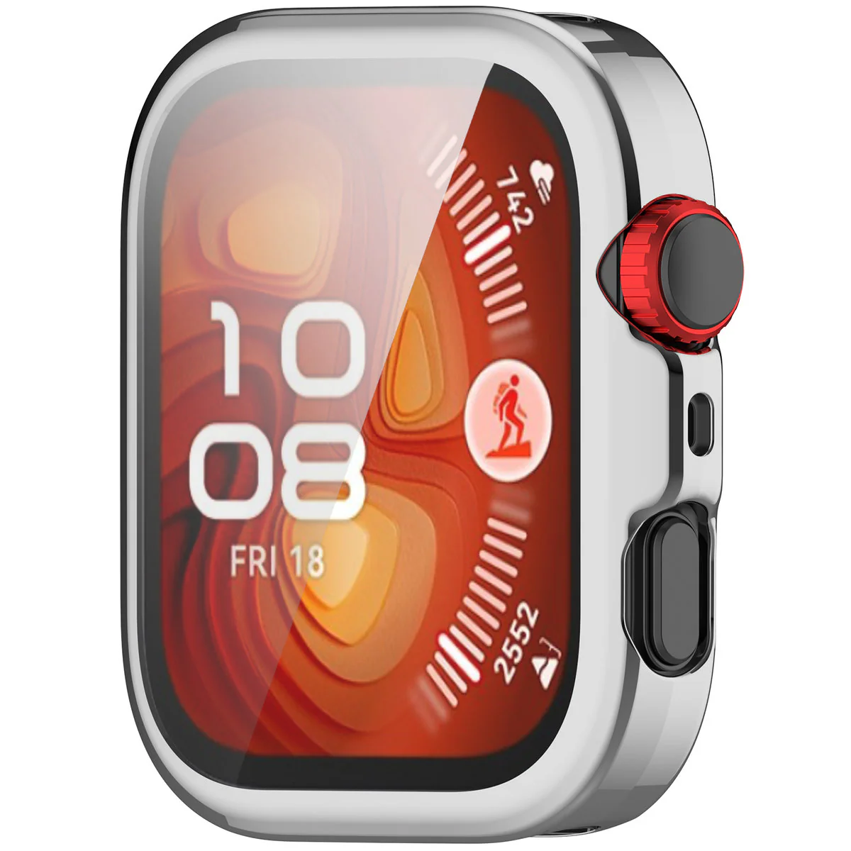 Schutzhülle für Huawei Watch Fit 4 Pro, Bizon Case Watch Felipe, Silbern - Image 8