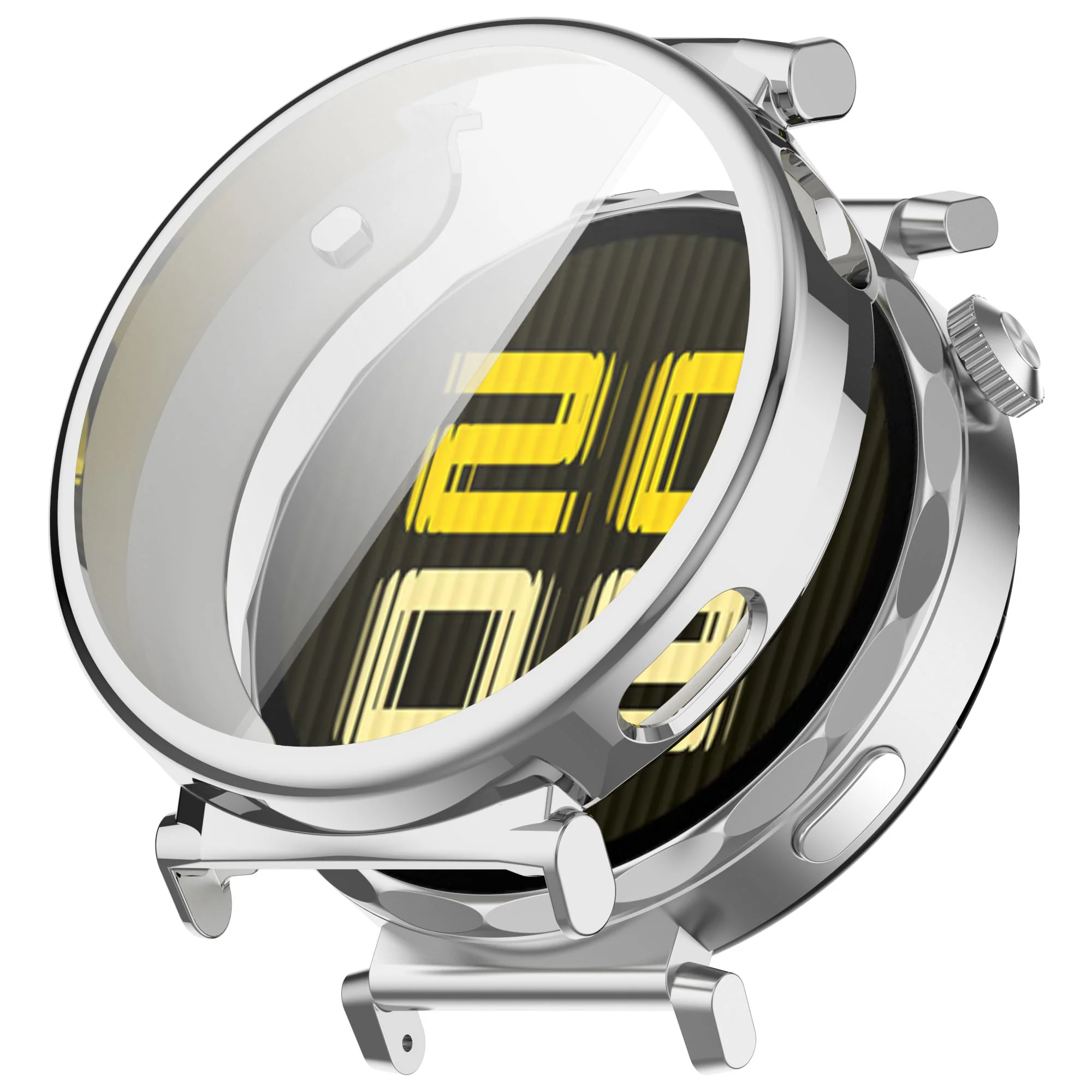 Schutzhülle für Huawei Watch GT 5 Pro 42 mm, Bizon Case Watch Felipe, Silbern - Image 7