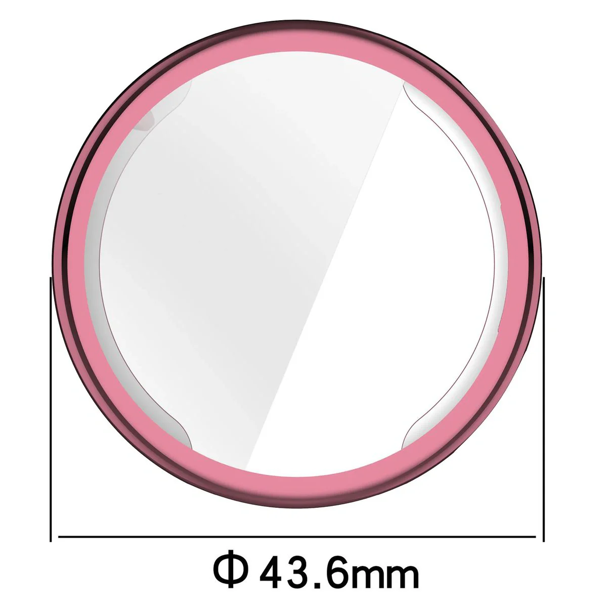 Schutzhülle für Huawei Watch GT6 41 mm, Bizon Case Watch Felipe, Rosa - Image 2