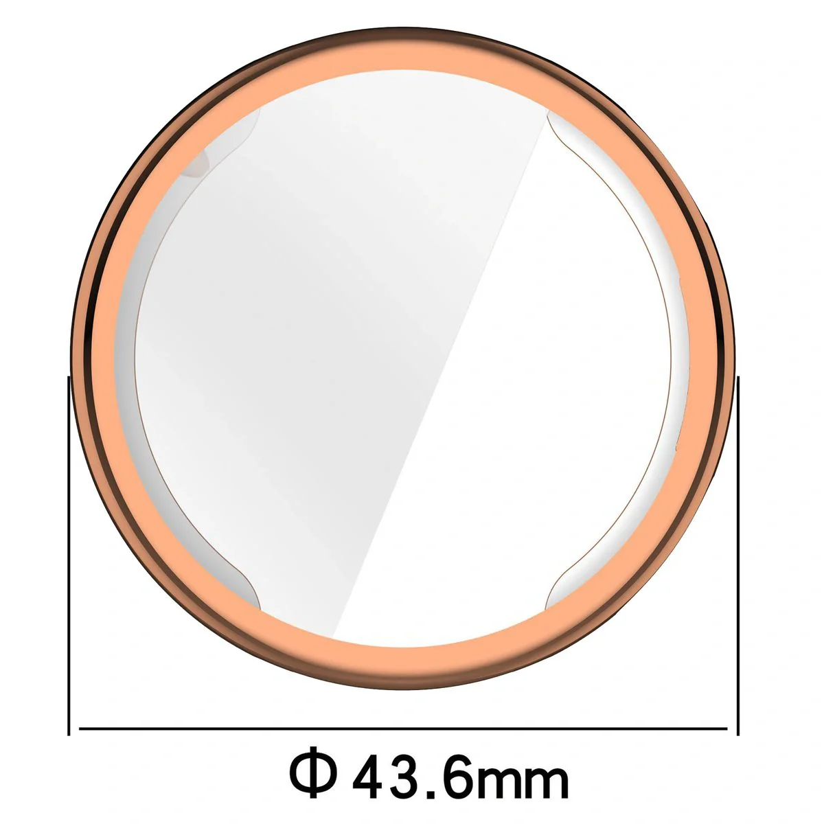 Schutzhülle für Huawei Watch GT6 41 mm, Bizon Case Watch Felipe, Roségold - Image 2