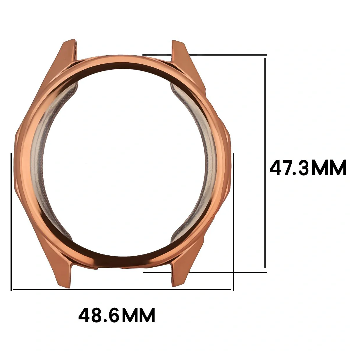 Schutzhülle für Huawei Watch GT6 46 mm, Bizon Case Watch Felipe, Rosegold - Image 2