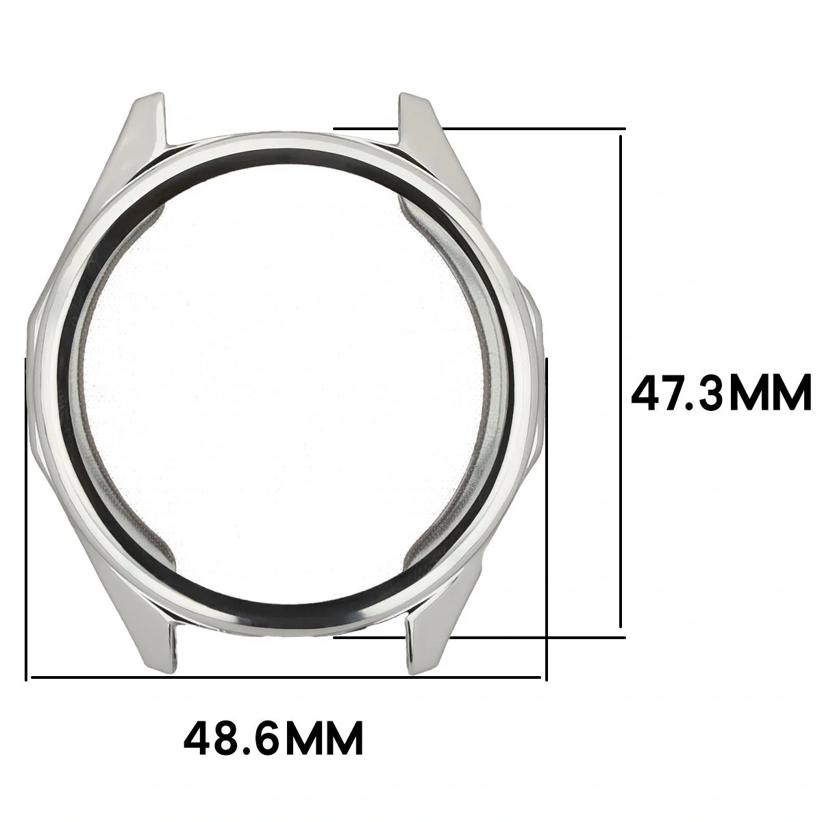 Schutzhülle für Huawei Watch GT6 46 mm, Bizon Case Watch Felipe, Silbern - Image 2