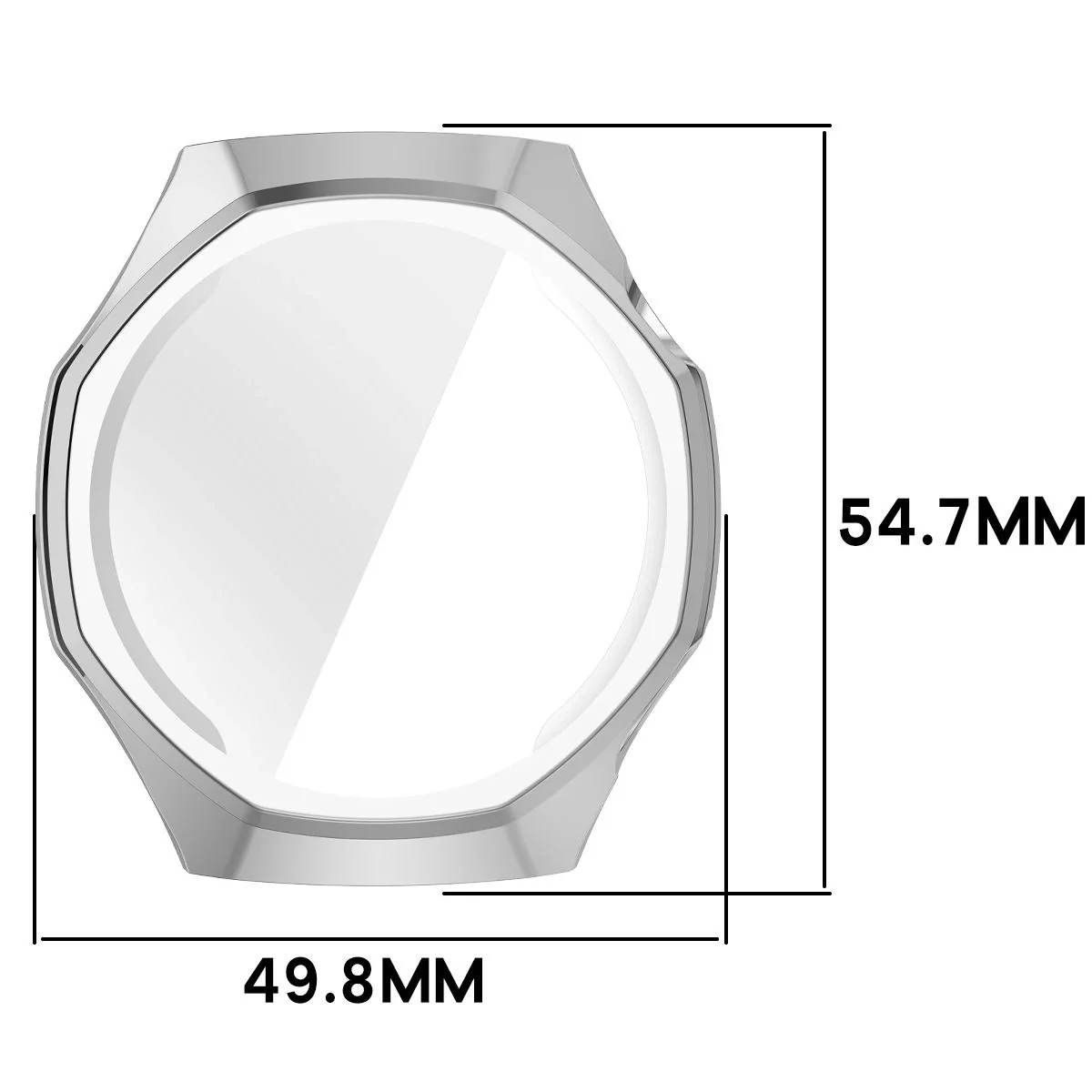 Schutzhülle für Huawei Watch GT6 Pro 46 mm, Bizon Case Watch Felipe, Silbern - Image 2