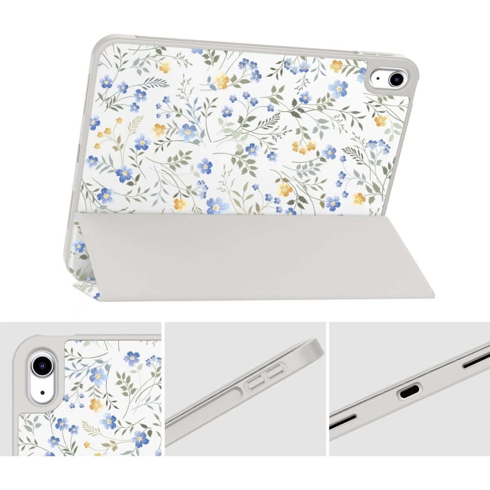 Schutzhülle für iPad 11" (A16) 2025, iPad 10,9" 10 gen. 2022, Tech-Protect SC Pen, Weiß mit floralem Muster - Image 6