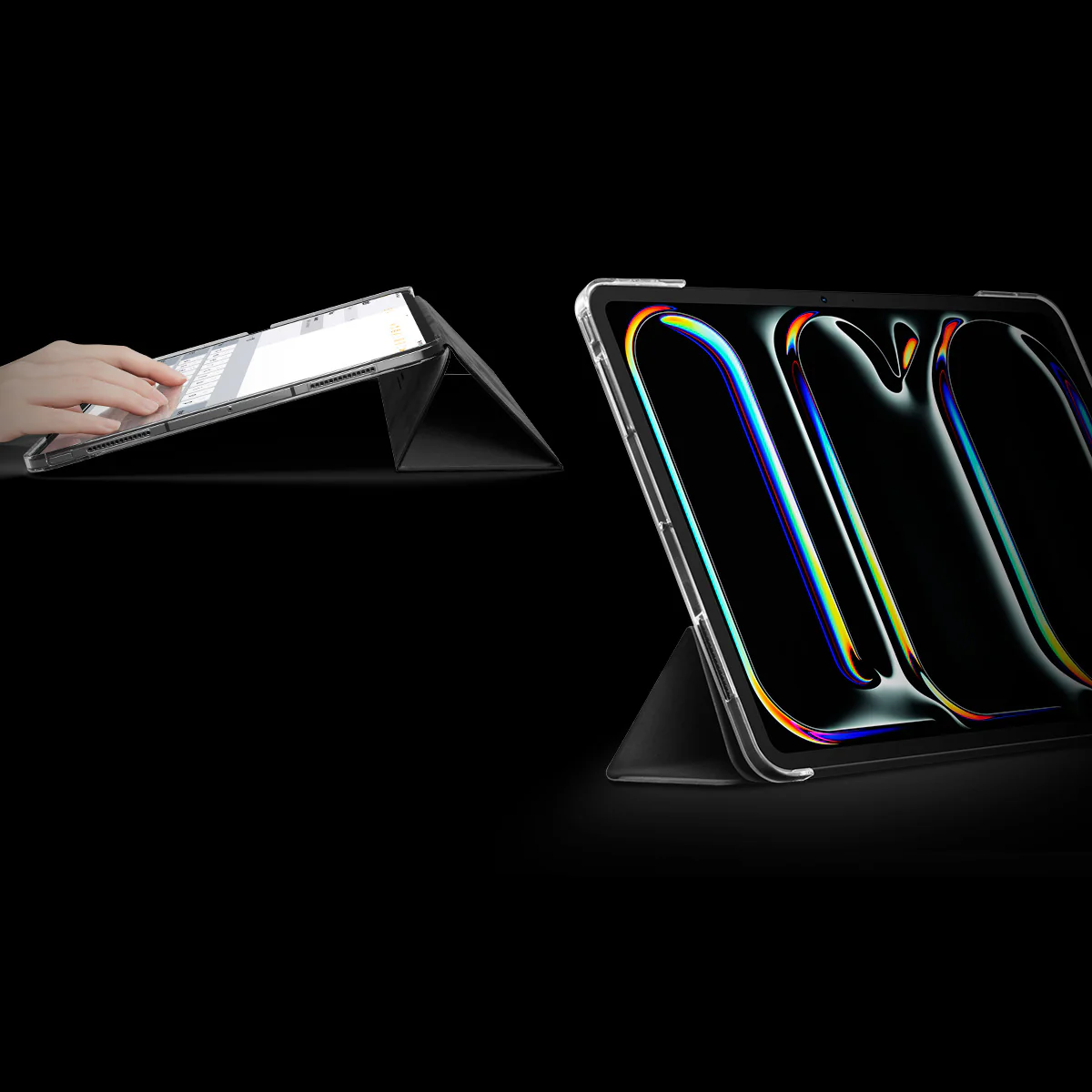 Schutzhülle für iPad Pro 13 2025/2024, Spigen Liquid Air Folio, Schwarz - Image 14