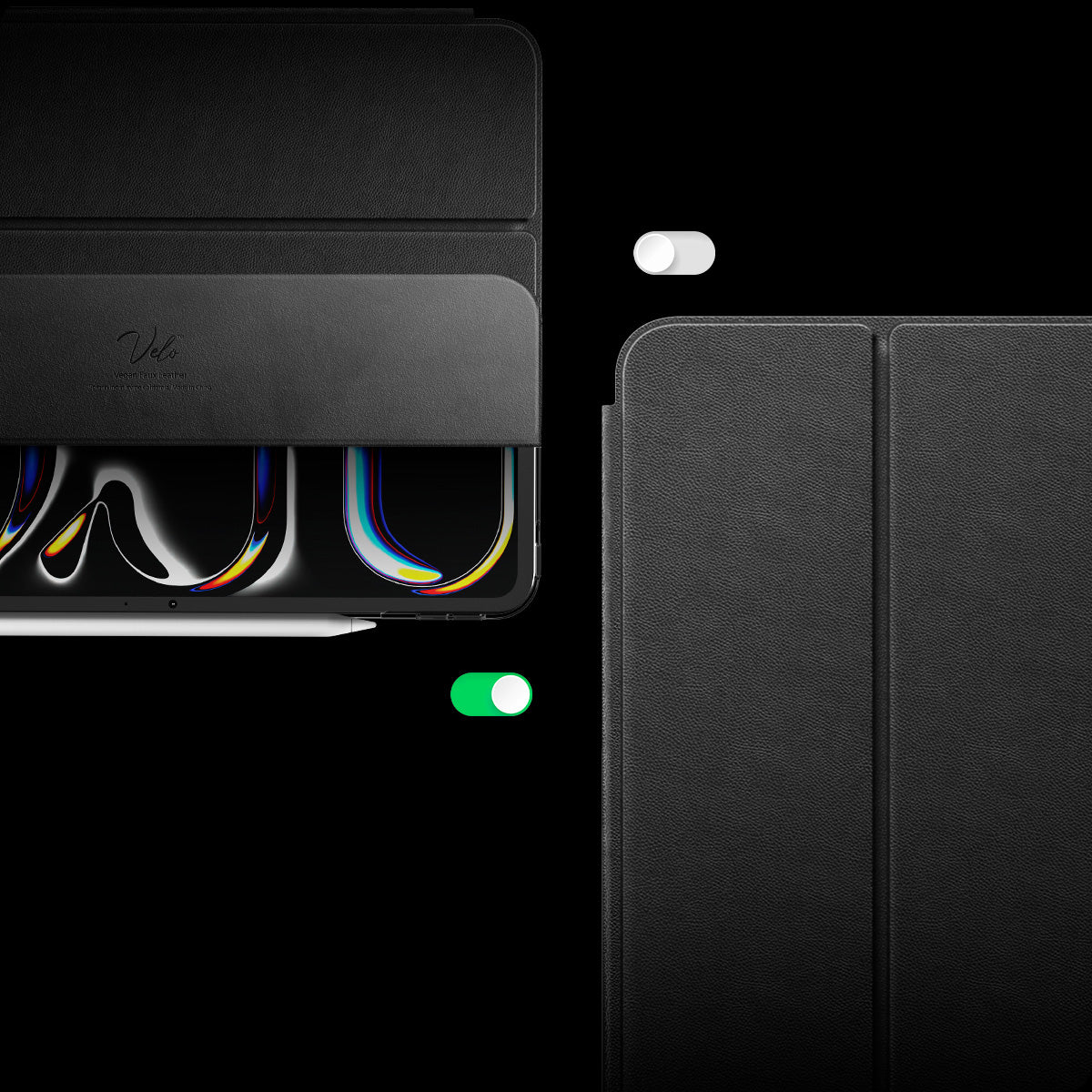 Schutzhülle für iPad Pro 13 2025/2024, Spigen Liquid Air Folio, Schwarz - Image 15