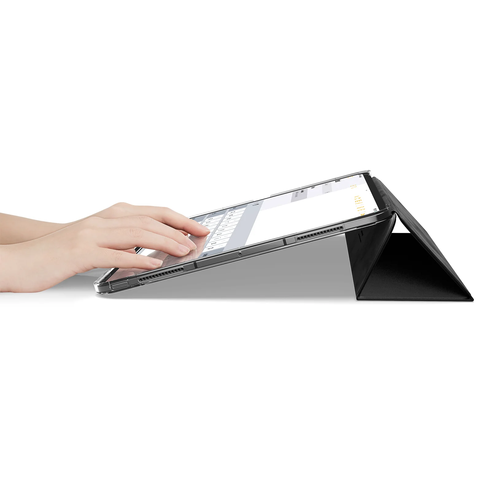 Schutzhülle für iPad Pro 13 2025/2024, Spigen Liquid Air Folio, Schwarz - Image 7