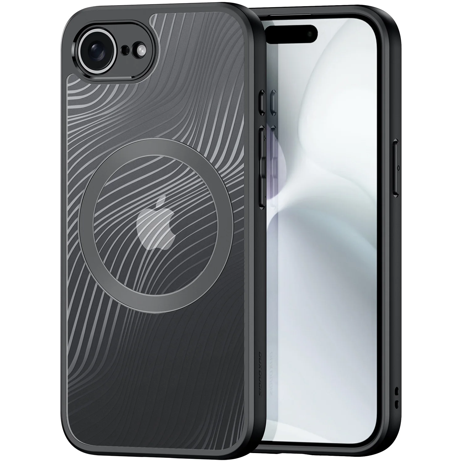 Schutzhülle für iPhone 17e / 16e, Dux Ducis Aimo Mag, Schwarz und Transparent