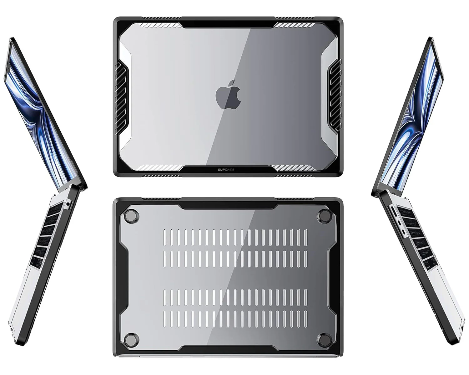 Schutzhülle für MacBook Air 13.6" M4 / M3 / M2, Supcase Unicorn Beetle UB, Schwarz/Transparent - Image 4
