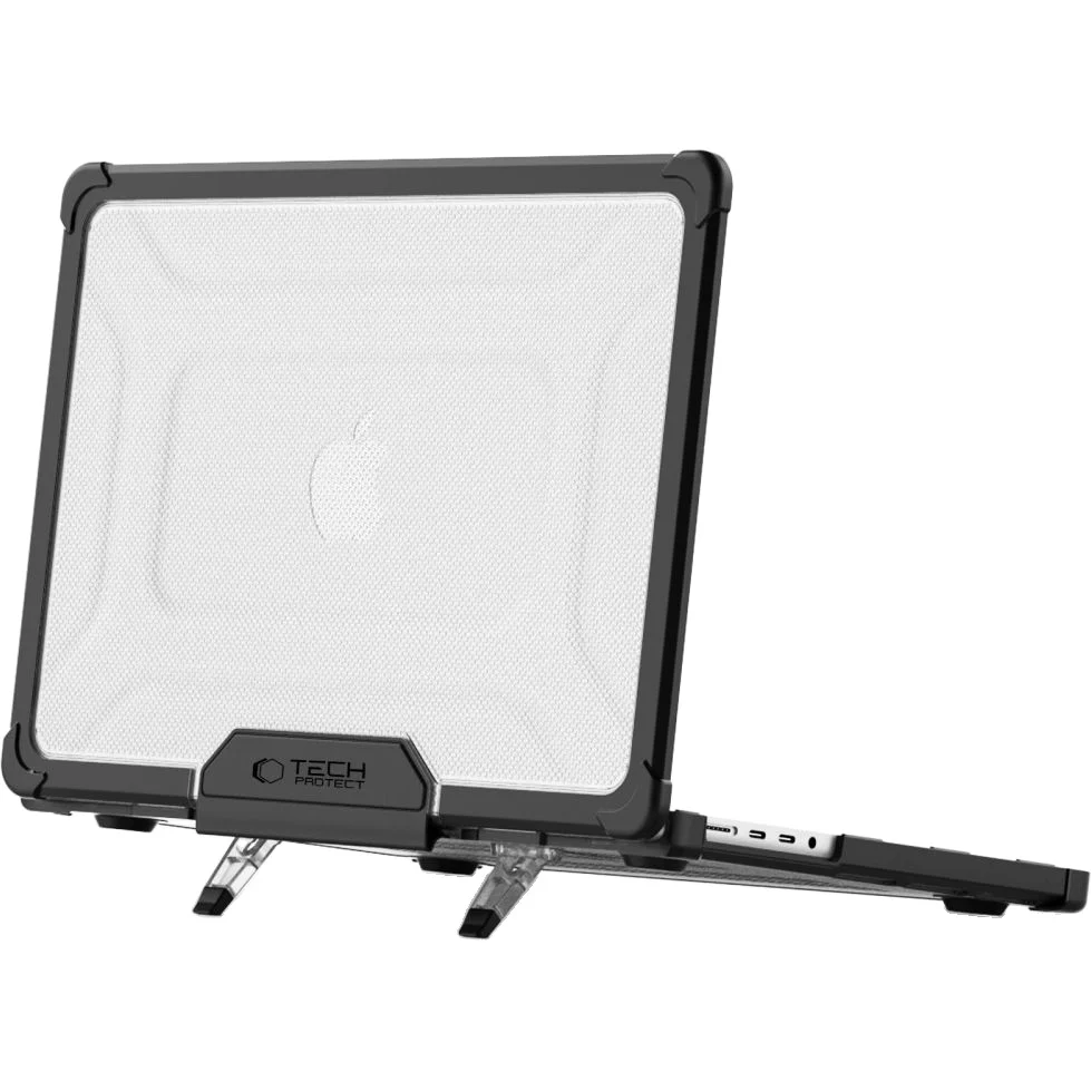 Schutzhülle für MacBook Pro 14" 2021-2026, Tech-Protect SmartShell Pro, Transparent-Schwarz - Image 2