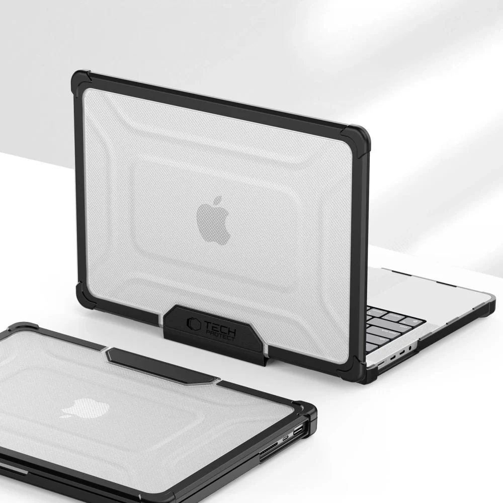 Schutzhülle für MacBook Pro 14" 2021-2026, Tech-Protect SmartShell Pro, Transparent-Schwarz - Image 5