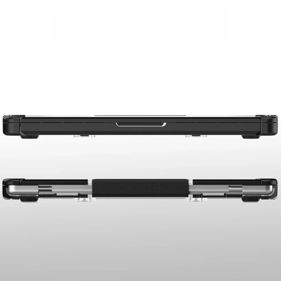 Schutzhülle für MacBook Pro 14" 2021-2026, Tech-Protect SmartShell Pro, Transparent-Schwarz - Image 9