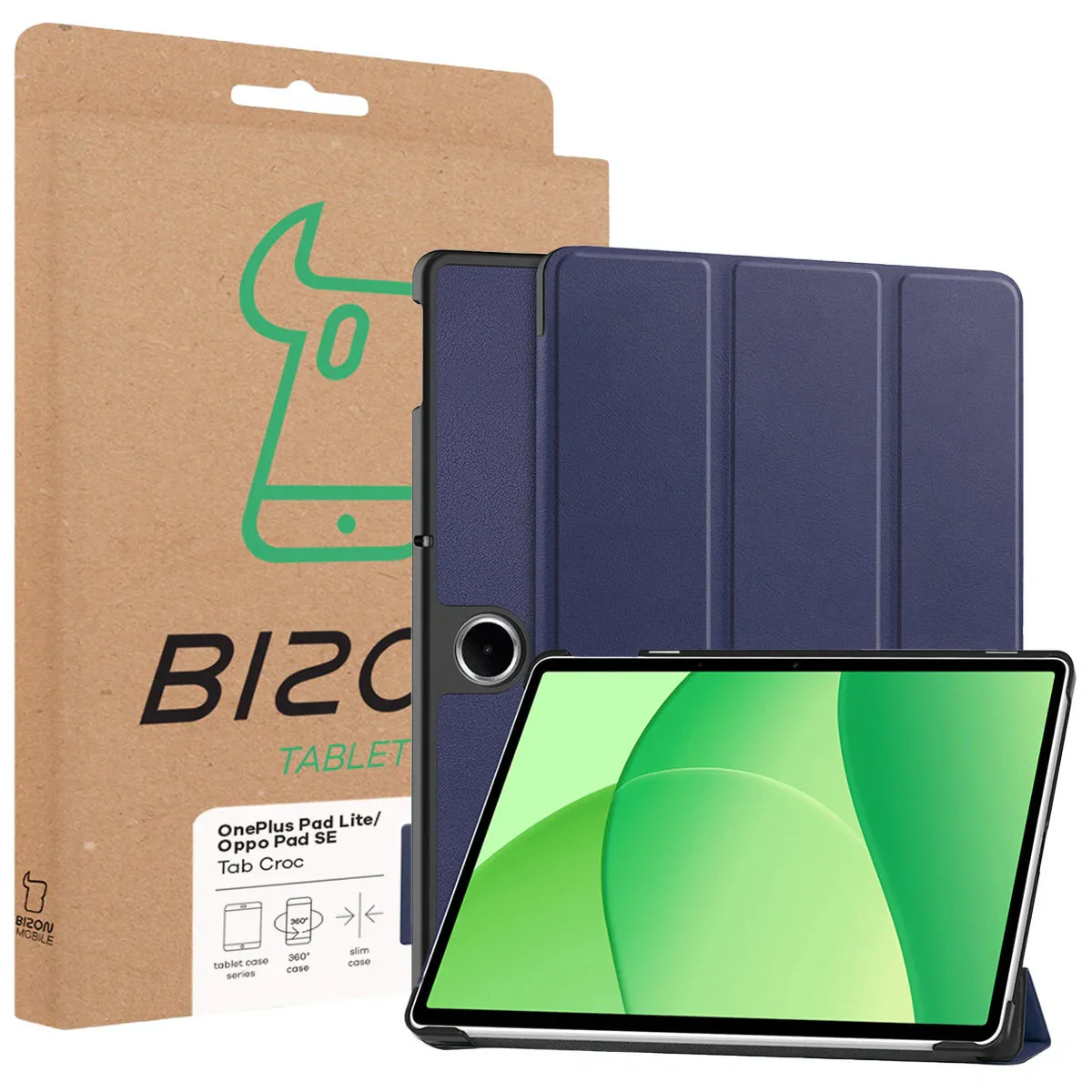 Schutzhülle für OnePlus Pad Lite / Oppo Pad SE, Bizon Case Tab Croc, Dunkelblau - Image 8