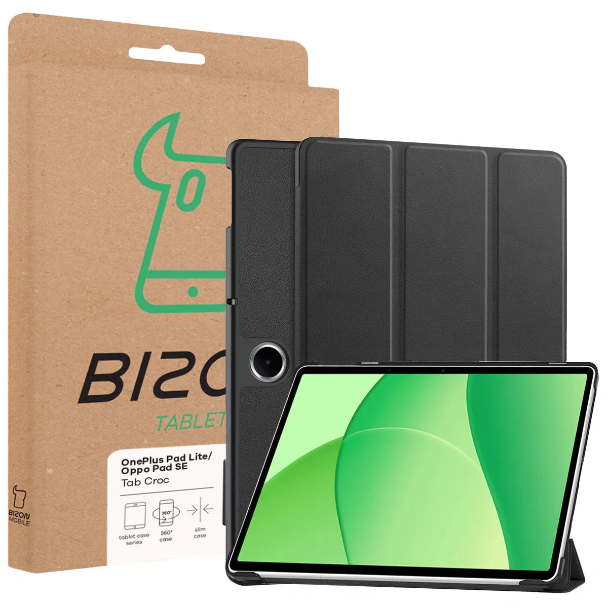 Schutzhülle für OnePlus Pad Lite / Oppo Pad SE, Bizon Case Tab Croc, Schwarz - Image 8