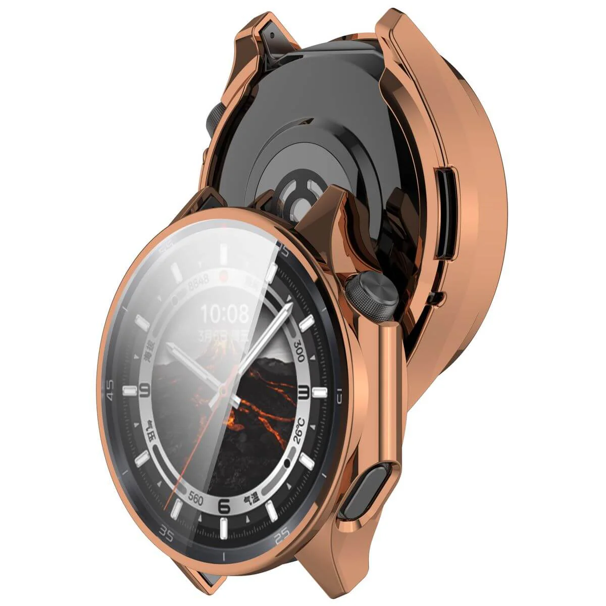Schutzhülle für OnePlus Watch 3 / Oppo Watch X2, Bizon Case Watch Felipe, Rosegold