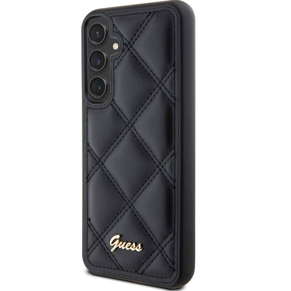 Schutzhülle für Samsung Galaxy S23 FE, Guess HardCase Quilted Metal Logo, Schwarz - Image 2