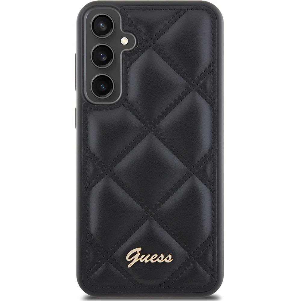 Schutzhülle für Samsung Galaxy S23 FE, Guess HardCase Quilted Metal Logo, Schwarz - Image 3