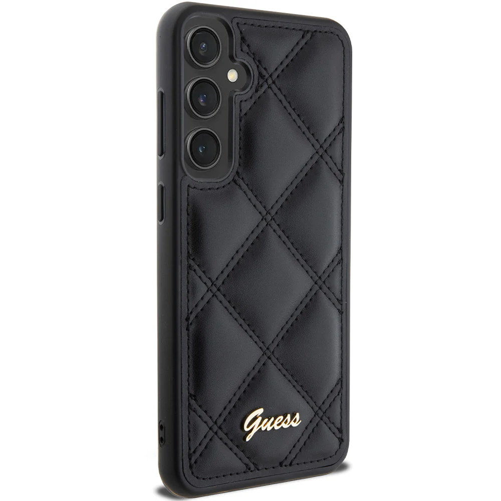 Schutzhülle für Samsung Galaxy S23 FE, Guess HardCase Quilted Metal Logo, Schwarz - Image 4