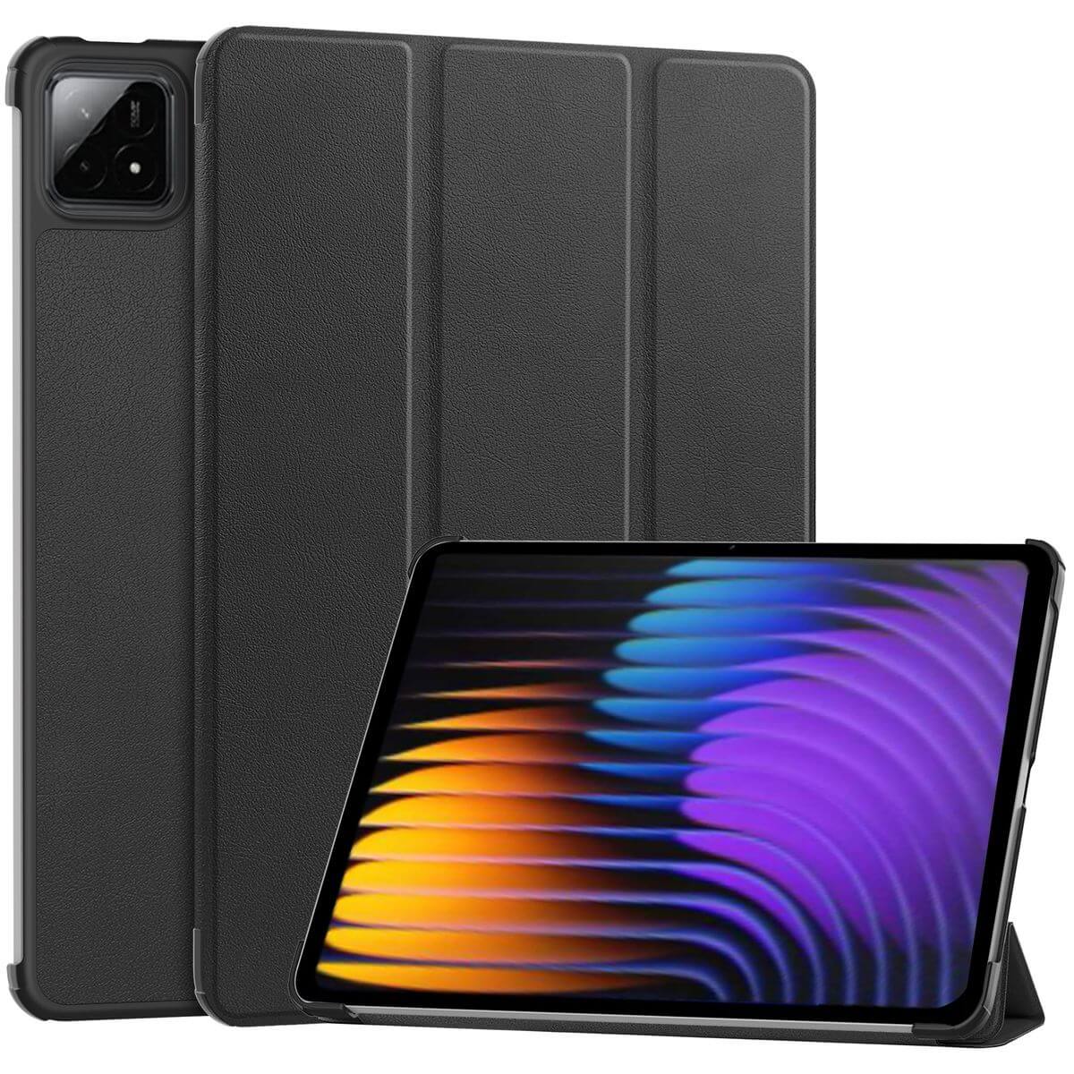 Schutzhülle für Xiaomi Pad 8 / 8 Pro / 7 / 7 Pro, Bizon Case Tab Croc, Schwarz