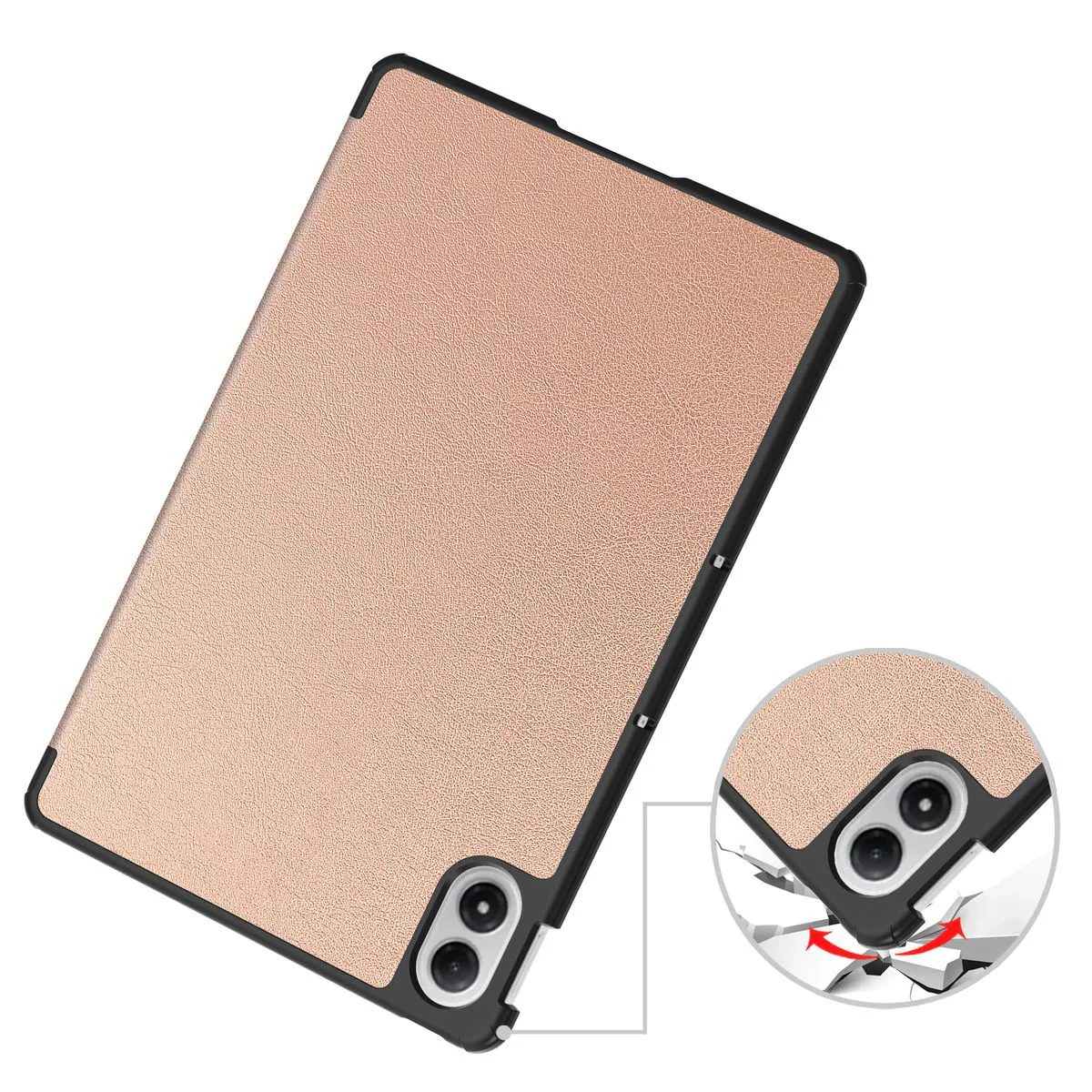 Schutzhülle für Xiaomi POCO Pad M1 / Redmi Pad 2 Pro, Bizon Case Tab Croc, Rosegold - Image 3