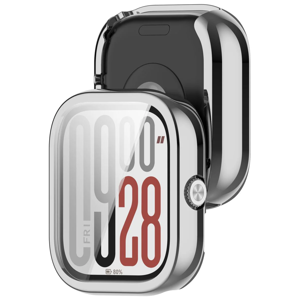 Schutzhülle für Xiaomi Redmi Watch 5, Bizon Case Watch Felipe, Silbern