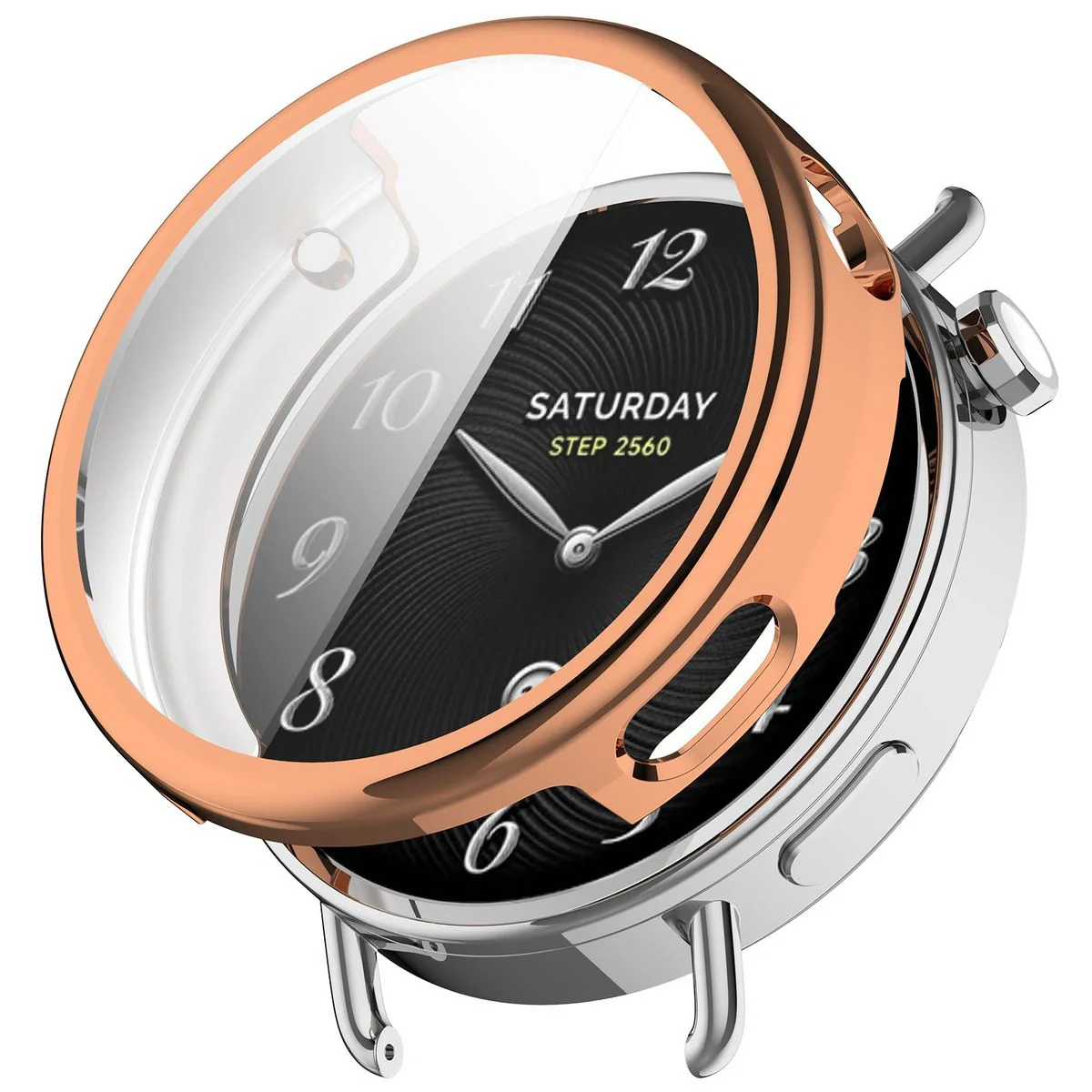 Schutzhülle für Xiaomi Watch S4 41 mm, Bizon Case Watch Felipe, Rosegold - Image 7