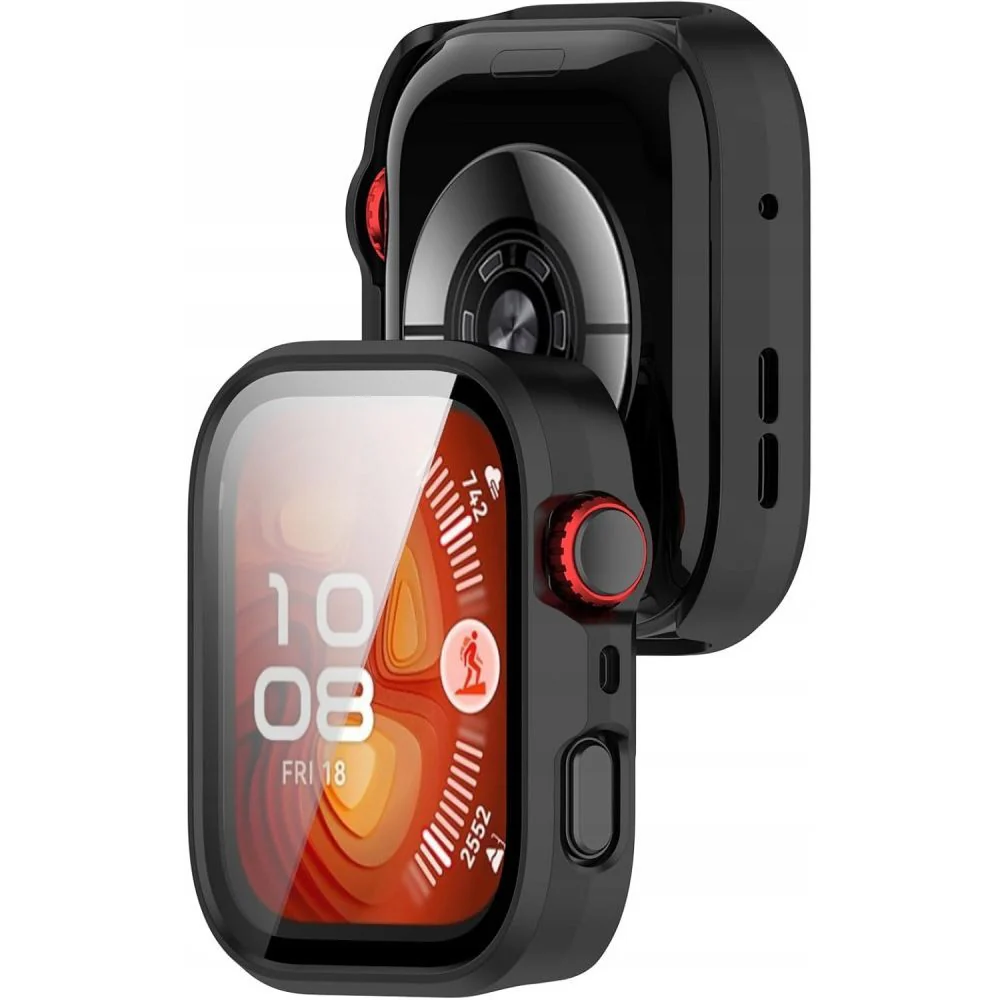Schutzhülle + Glas für Huawei Watch Fit 4 Pro, Tech-Protect Defense360, Schwarz - Image 2