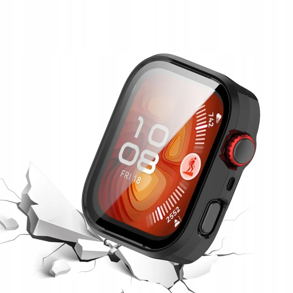 Schutzhülle + Glas für Huawei Watch Fit 4 Pro, Tech-Protect Defense360, Schwarz - Image 3