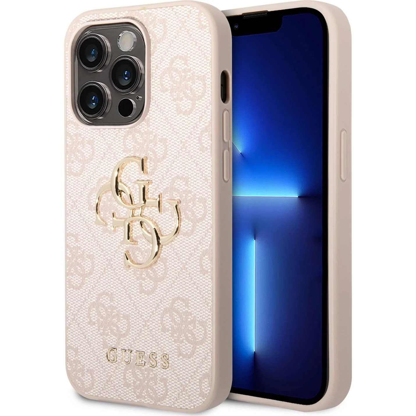 Schutzhülle Guess 4G Big Metal Logo für Apple iPhone 15 Pro, Rosa