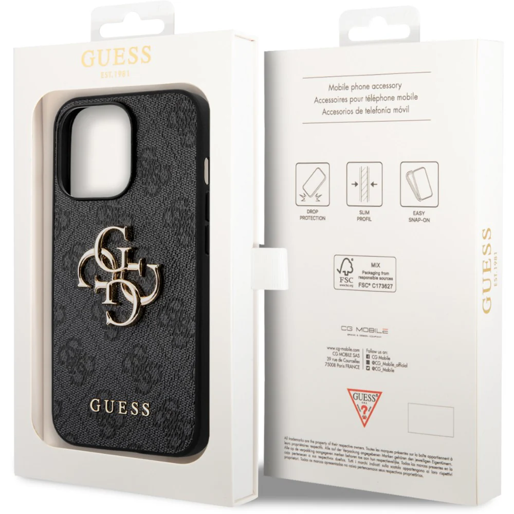 Schutzhülle Guess 4G Big Metal Logo für iPhone 14 Pro, Grau - Image 2