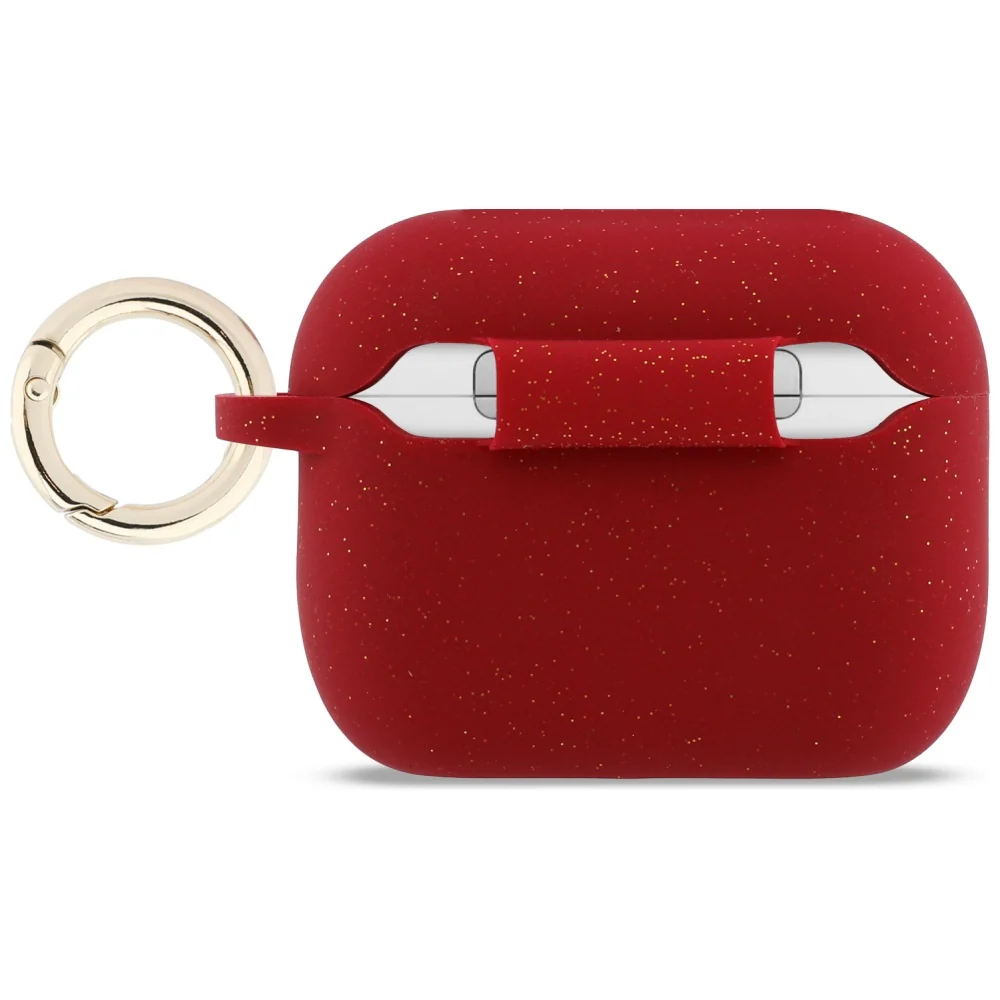 Schutzhülle Guess Silicone Glitter Case für AirPods Pro 3, Rot - Image 3