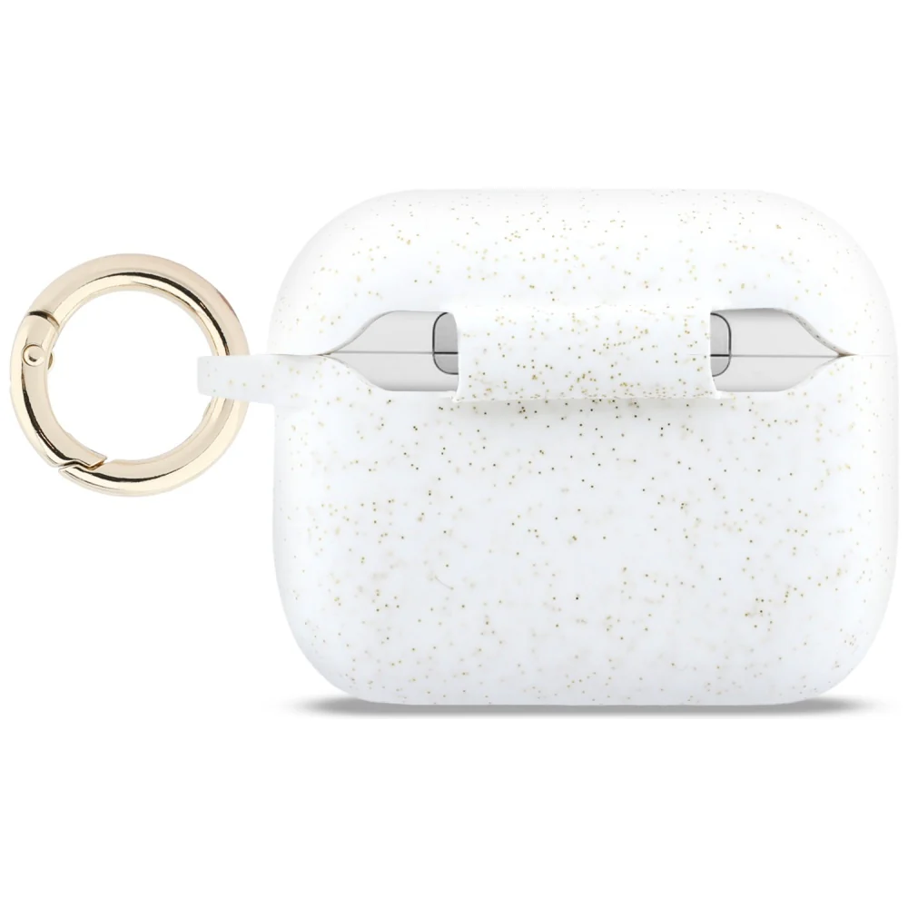 Schutzhülle Guess Silicone Glitter Case für AirPods Pro 3, Weiß - Image 3