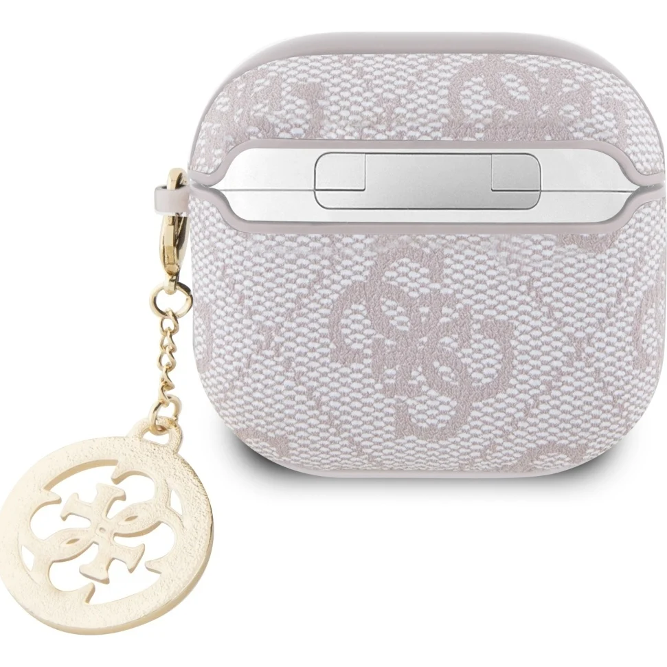 Schutzhülle Guess Strass 4G Charm Case für AirPods 4, Rosa - Image 3