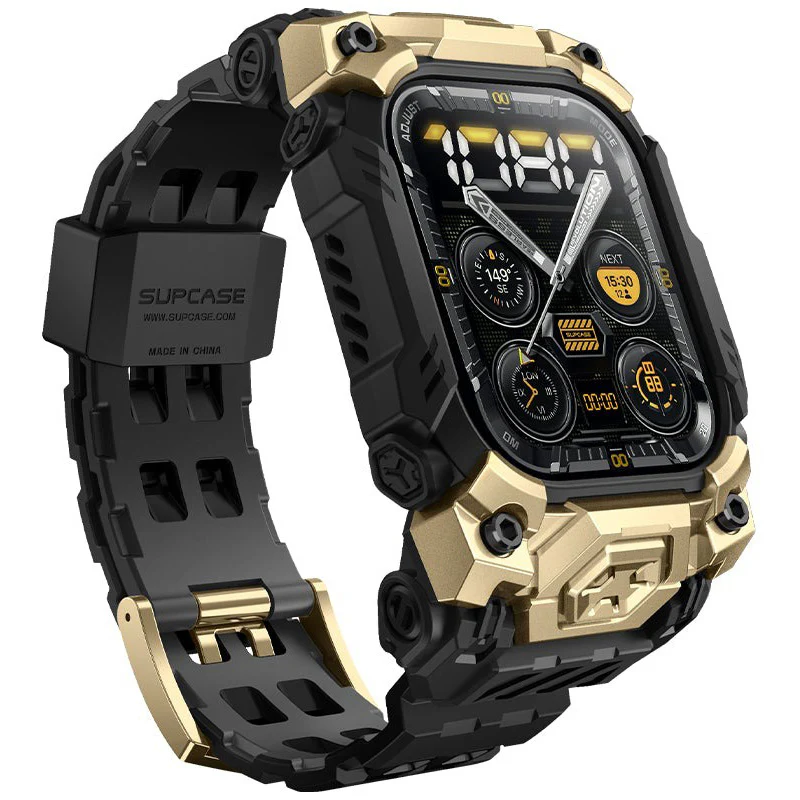 Schutzhülle mit Armband für Apple Watch 11 / 10 (46 mm), Supcase UB Ore, Schwarz-Golden - Image 3
