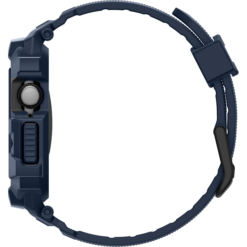 Schutzhülle mit Armband für Apple Watch 11 / 10 42 mm, Spigen Rugged Armor Pro 2, Dunkelblau - Image 5