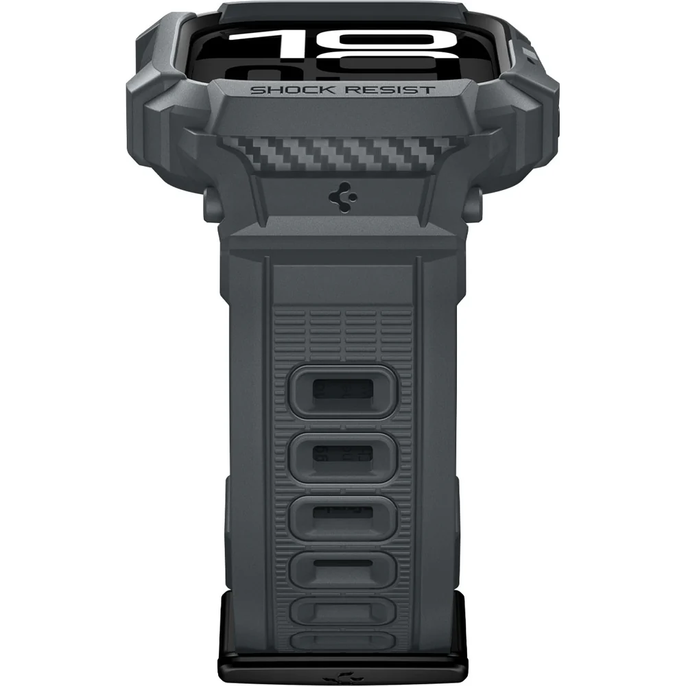 Schutzhülle mit Armband für Apple Watch 11 / 10 46 mm, Spigen Rugged Armor Pro 2, Grau - Image 7