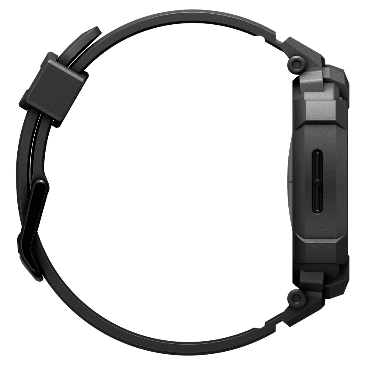 Schutzhülle mit Armband für Galaxy Watch 8 44mm, Spigen Rugged Armor Pro, Schwarz - Image 10
