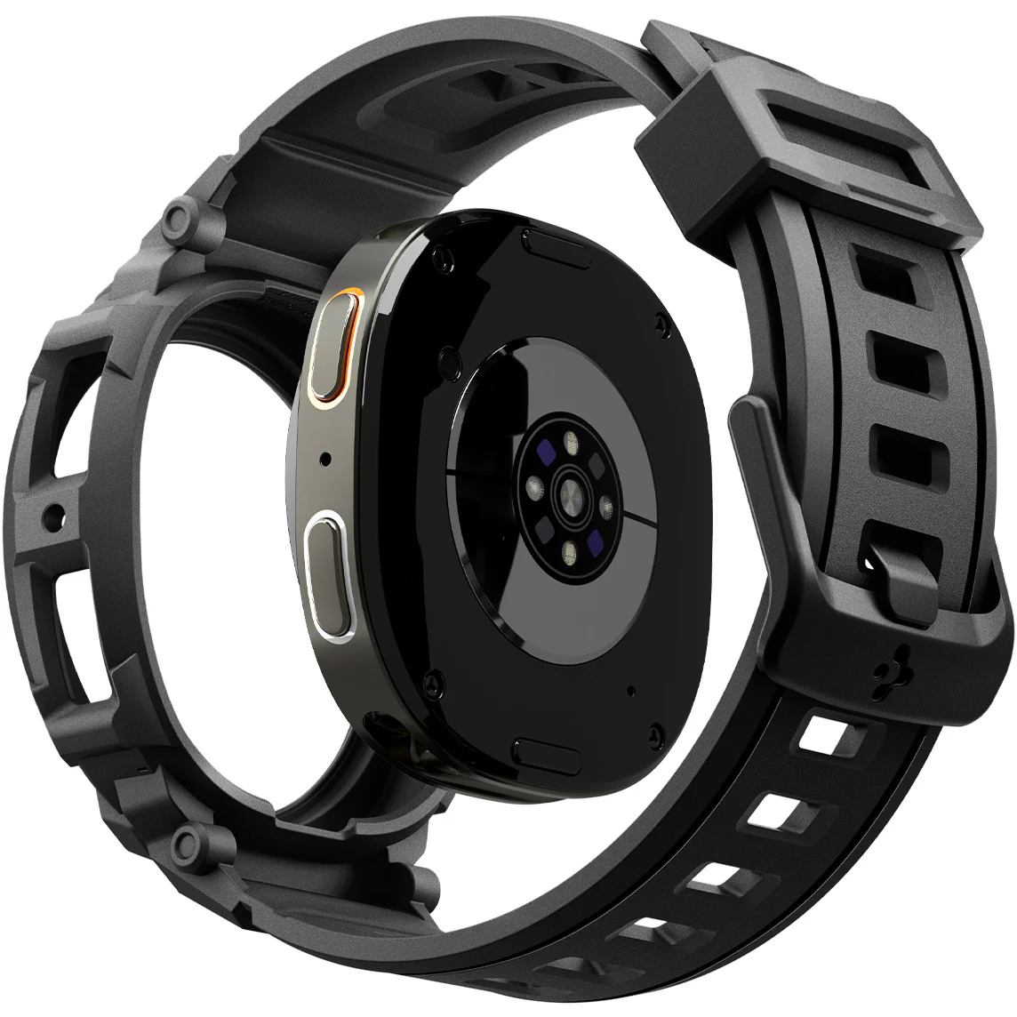 Schutzhülle mit Armband für Galaxy Watch 8 44mm, Spigen Rugged Armor Pro, Schwarz - Image 2