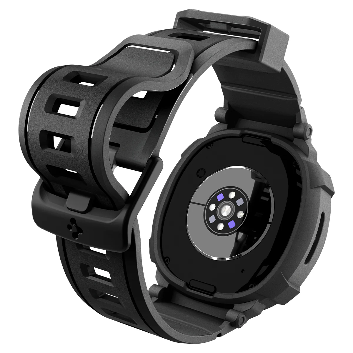 Schutzhülle mit Armband für Galaxy Watch 8 44mm, Spigen Rugged Armor Pro, Schwarz - Image 7