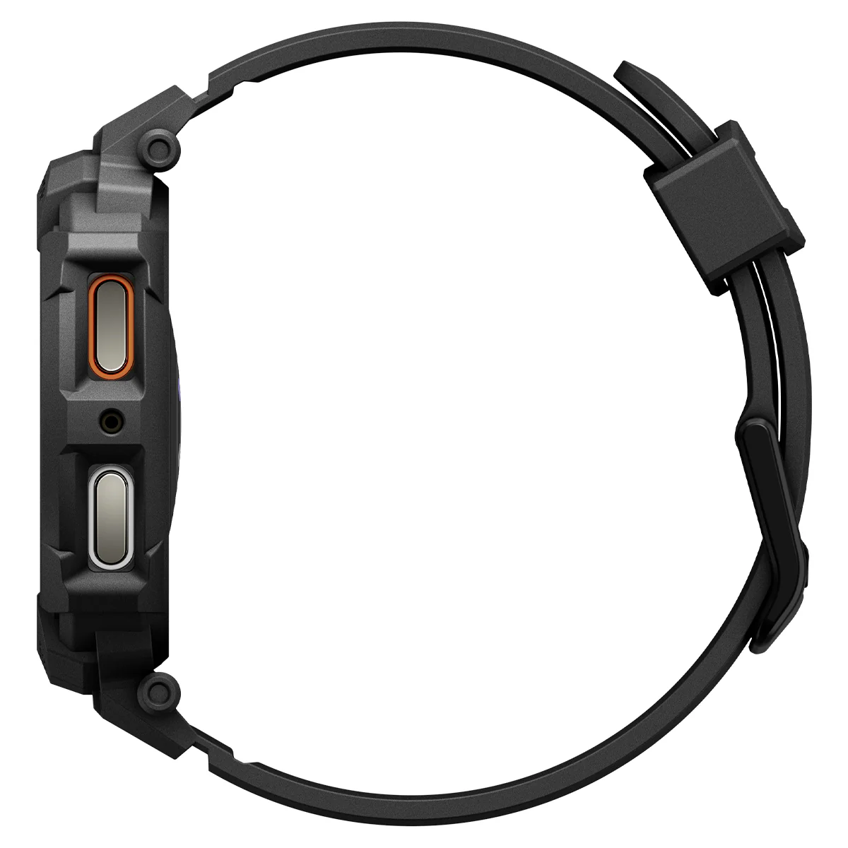Schutzhülle mit Armband für Galaxy Watch 8 44mm, Spigen Rugged Armor Pro, Schwarz - Image 9