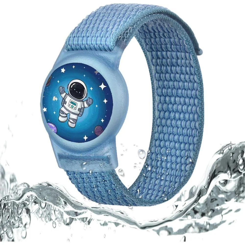 Schutzhülle mit Armband für Kinder, Tech-Protect für Apple AirTag 1/2, Blau - Image 2
