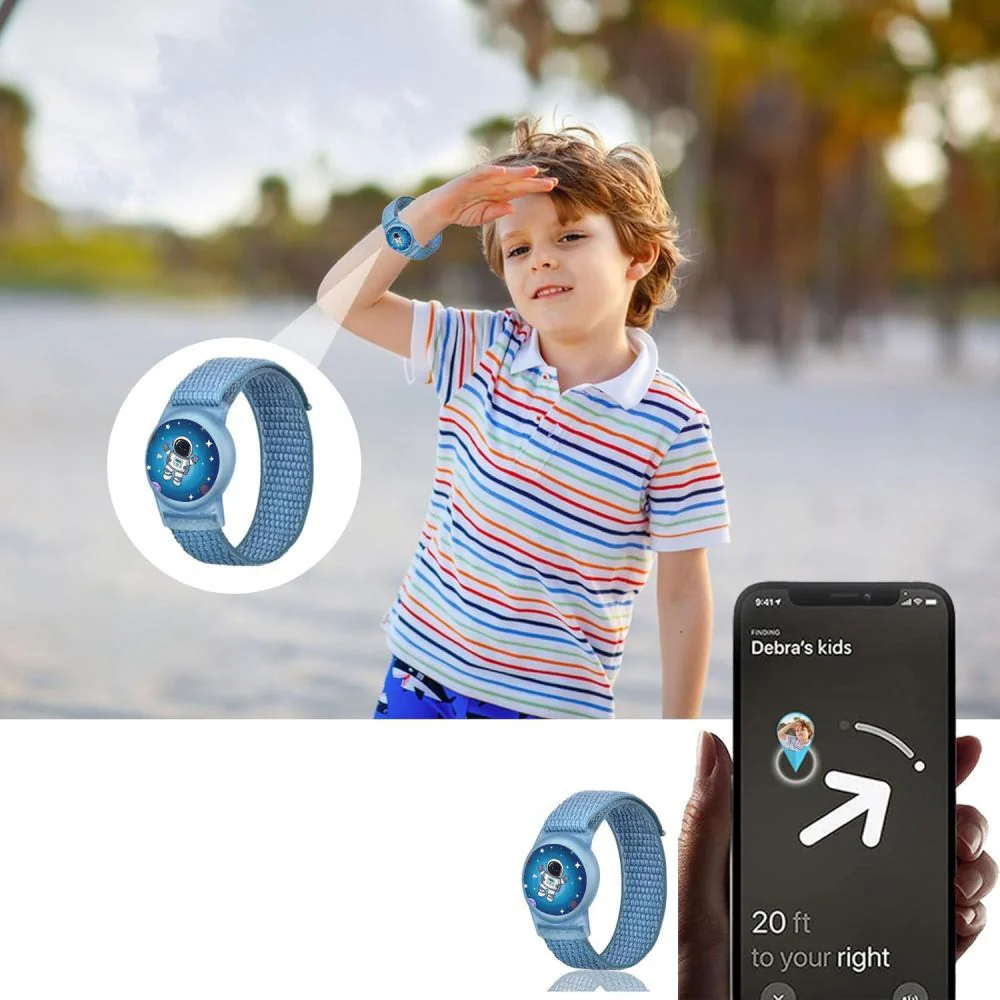Schutzhülle mit Armband für Kinder, Tech-Protect für Apple AirTag 1/2, Blau - Image 6