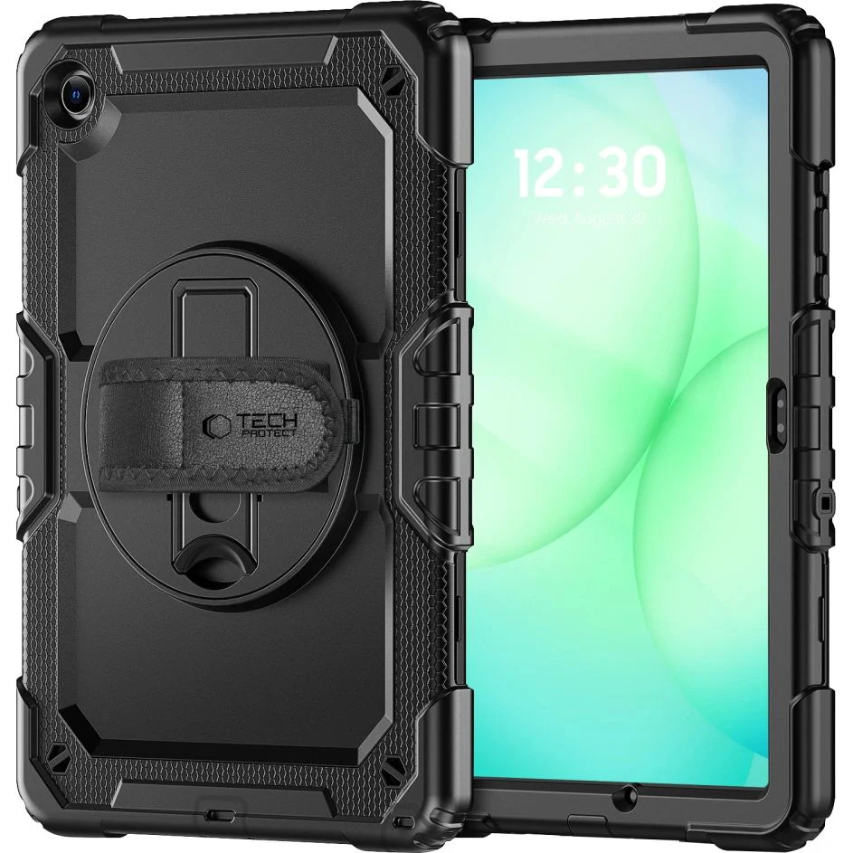 Schutzhülle mit Bildschirmschutz für Galaxy Tab A11 Plus / A9 Plus, Tech-Protect Solid, Schwarz - Image 2