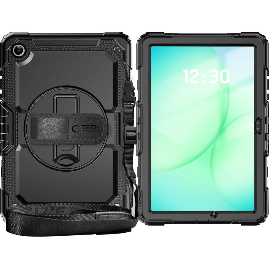 Schutzhülle mit Bildschirmschutz für Galaxy Tab A11 Plus / A9 Plus, Tech-Protect Solid, Schwarz - Image 3